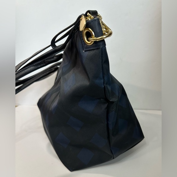 👜 Lands' End Navy Blue/Black Diamond Canvas Tote Shoulder Bag 🌟 - Picture 13 of 16